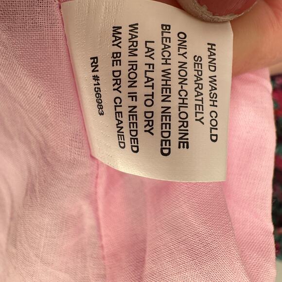 EVEREVE NWT Sutton Cotton Tie Waist Long Sleeve Floral Dress // M - Picture 16 of 16